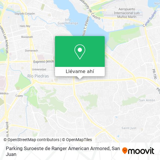 Mapa de Parking Suroeste de Ranger American Armored