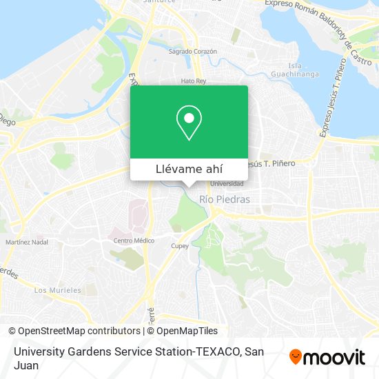 Mapa de University Gardens Service Station-TEXACO