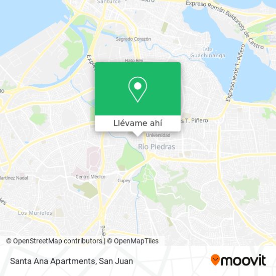 Mapa de Santa Ana Apartments