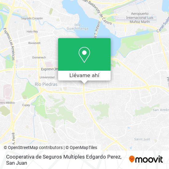 Mapa de Cooperativa de Seguros Multiples Edgardo Perez