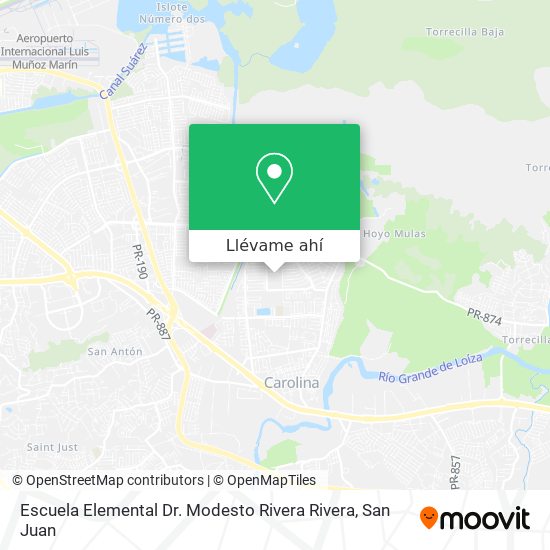 Mapa de Escuela Elemental Dr. Modesto Rivera Rivera