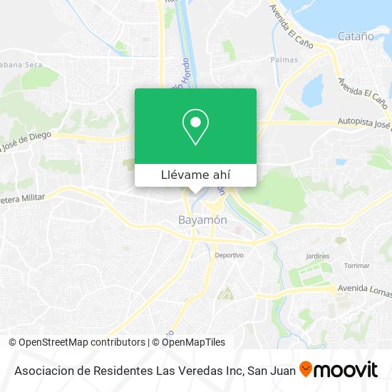Mapa de Asociacion de Residentes Las Veredas Inc