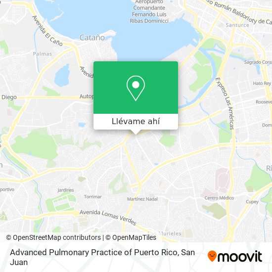Mapa de Advanced Pulmonary Practice of Puerto Rico