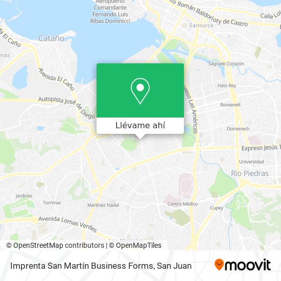 Mapa de Imprenta San Martín Business Forms