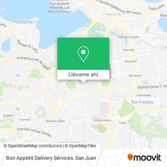 Mapa de Bon Appetit Delivery Services