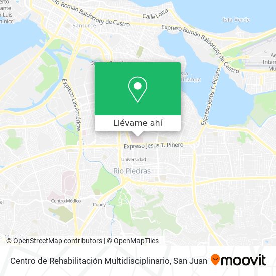 Mapa de Centro de Rehabilitación Multidisciplinario