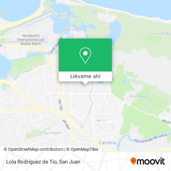 Mapa de Lola Rodriguez de Tio