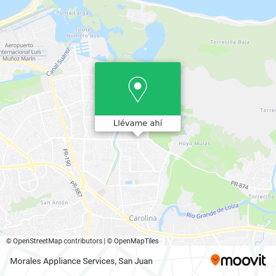 Mapa de Morales Appliance Services