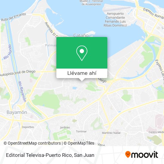 Mapa de Editorial Televisa-Puerto Rico