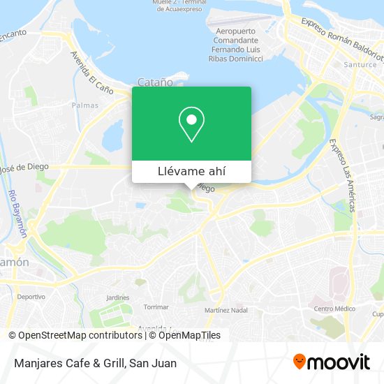 Mapa de Manjares Cafe & Grill