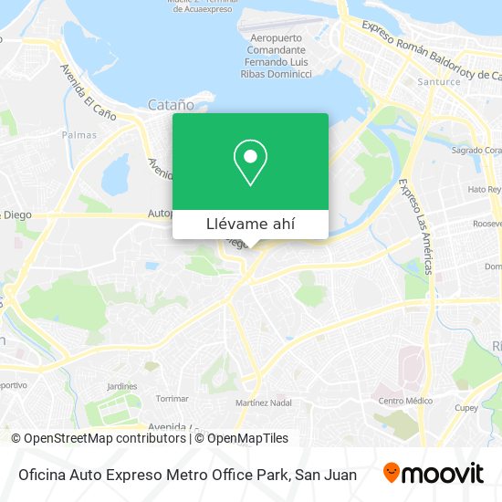 Mapa de Oficina Auto Expreso Metro Office Park
