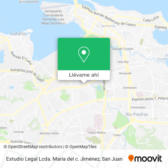 Mapa de Estudio Legal Lcda. María del c. Jiménez