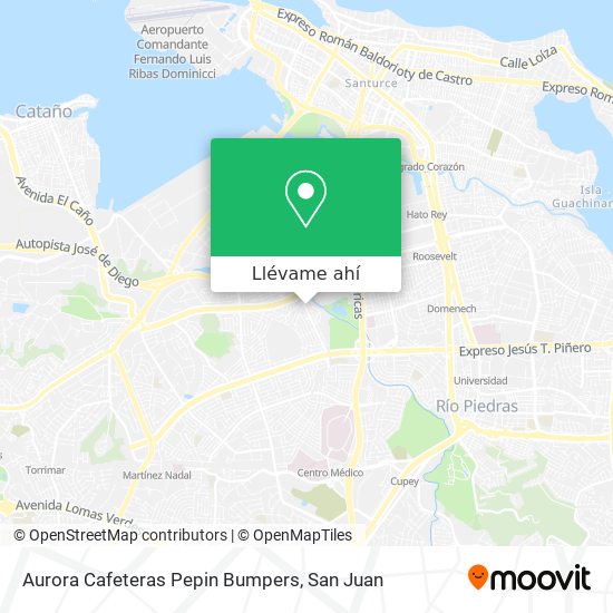 Mapa de Aurora Cafeteras Pepin Bumpers