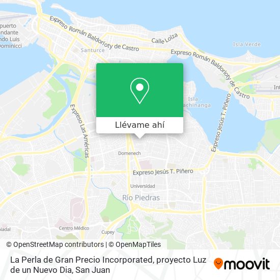 Mapa de La Perla de Gran Precio Incorporated, proyecto Luz de un Nuevo Dia