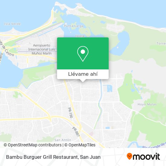 Mapa de Bambu Burguer Grill Restaurant