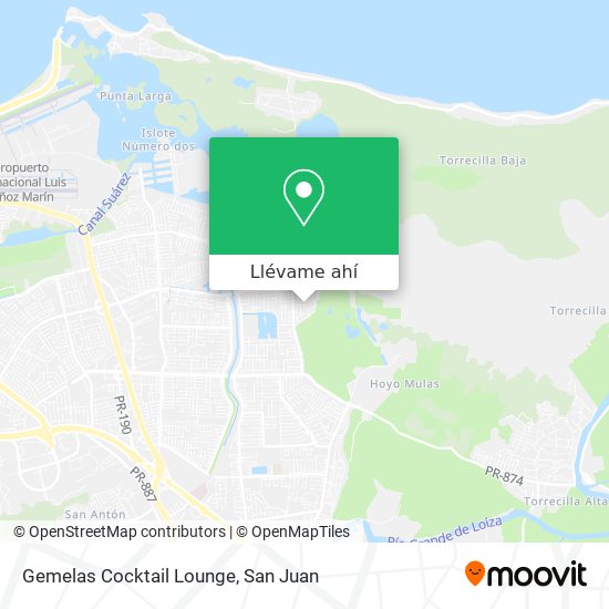 Mapa de Gemelas Cocktail Lounge