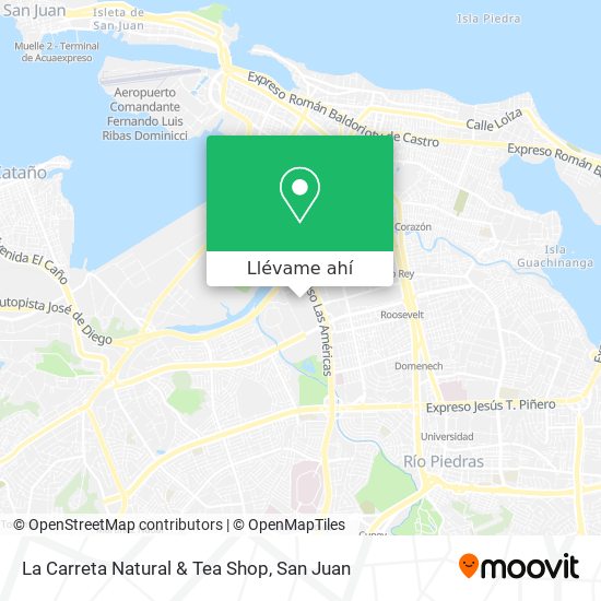 Mapa de La Carreta Natural & Tea Shop