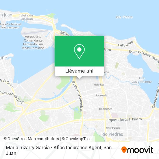 Mapa de Maria Irizarry Garcia - Aflac Insurance Agent