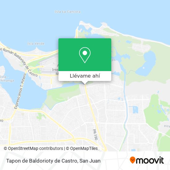Mapa de Tapon de Baldorioty de Castro