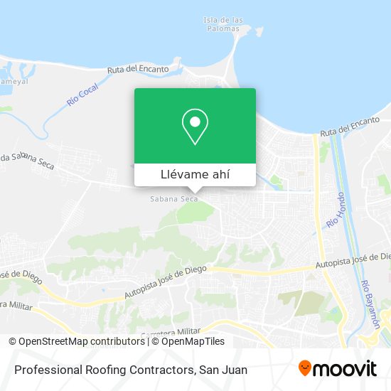 Mapa de Professional Roofing Contractors