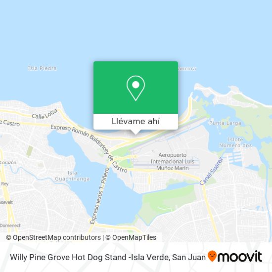 Mapa de Willy Pine Grove Hot Dog Stand -Isla Verde