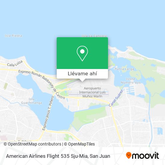 Mapa de American Airlines Flight 535 Sju-Mia