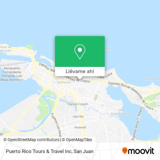 Mapa de Puerto Rico Tours & Travel Inc