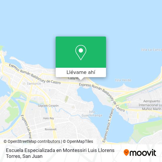 Mapa de Escuela Especializada en Montessiri Luis Llorens Torres