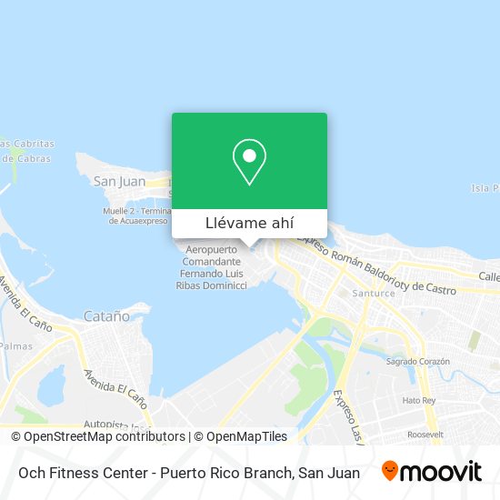 Mapa de Och Fitness Center - Puerto Rico Branch