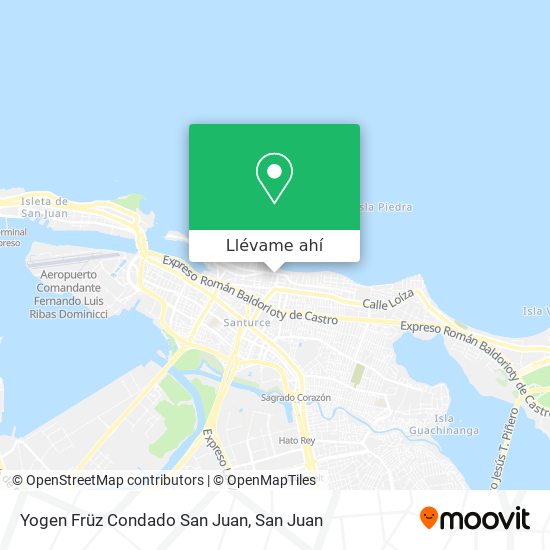 Mapa de Yogen Früz Condado San Juan