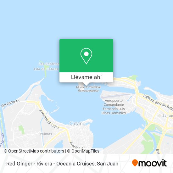 Mapa de Red Ginger - Riviera - Oceanía Cruises