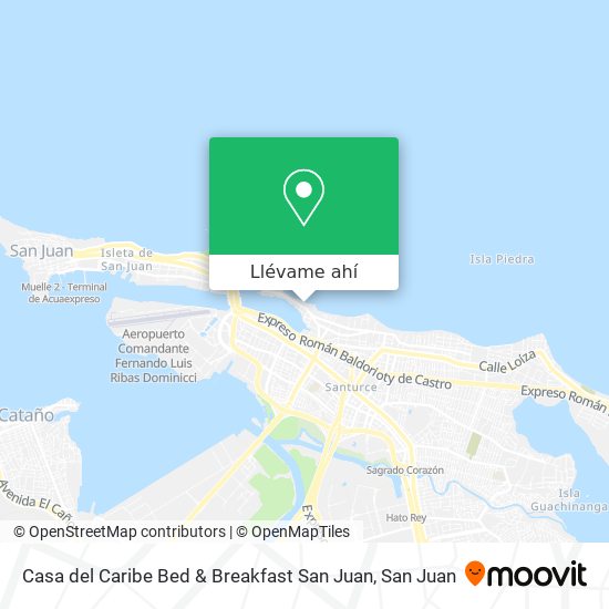 Mapa de Casa del Caribe Bed & Breakfast San Juan