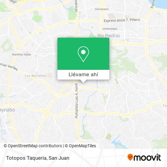 Mapa de Totopos Taquería