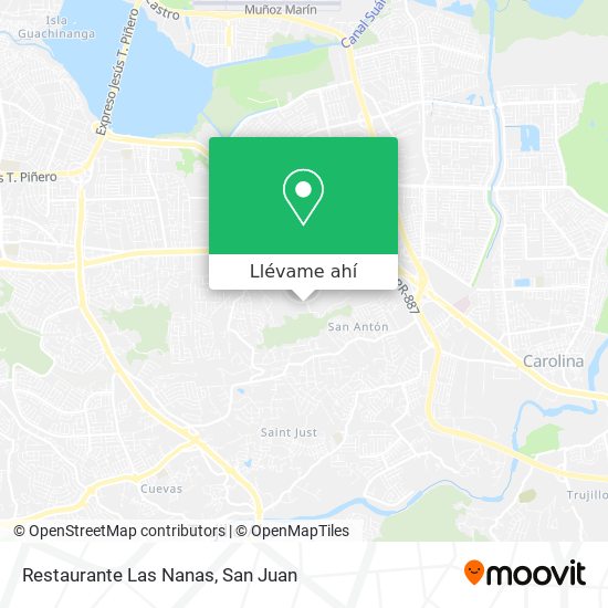 Mapa de Restaurante Las Nanas