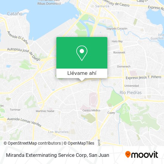 Mapa de Miranda Exterminating Service Corp