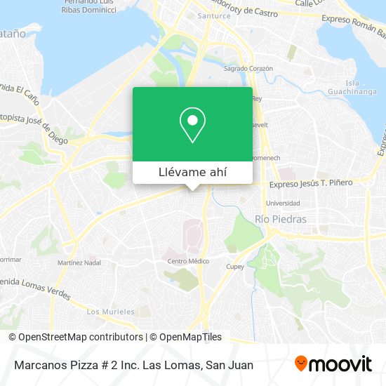Mapa de Marcanos Pizza # 2 Inc. Las Lomas