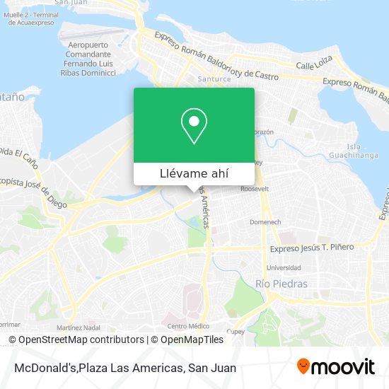 Mapa de McDonald's,Plaza Las Americas