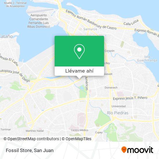 Mapa de Fossil Store