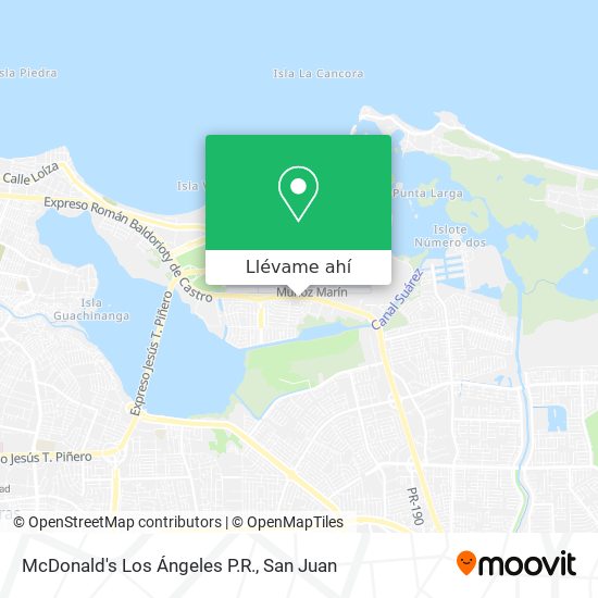Mapa de McDonald's Los Ángeles P.R.