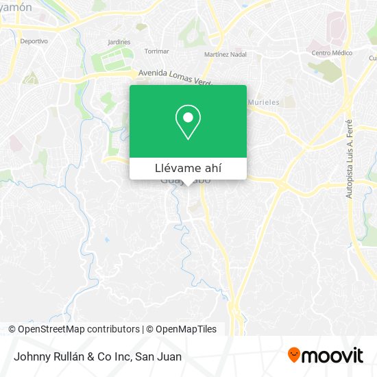 Mapa de Johnny Rullán & Co Inc