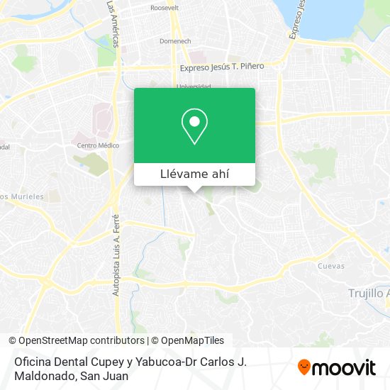 Mapa de Oficina Dental Cupey y Yabucoa-Dr Carlos J. Maldonado