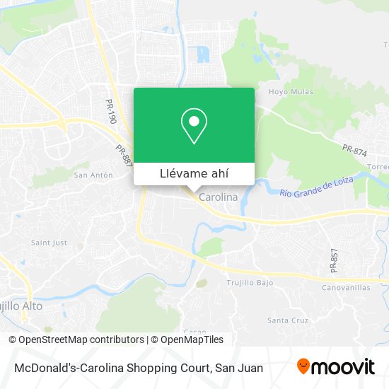 Mapa de McDonald's-Carolina Shopping Court