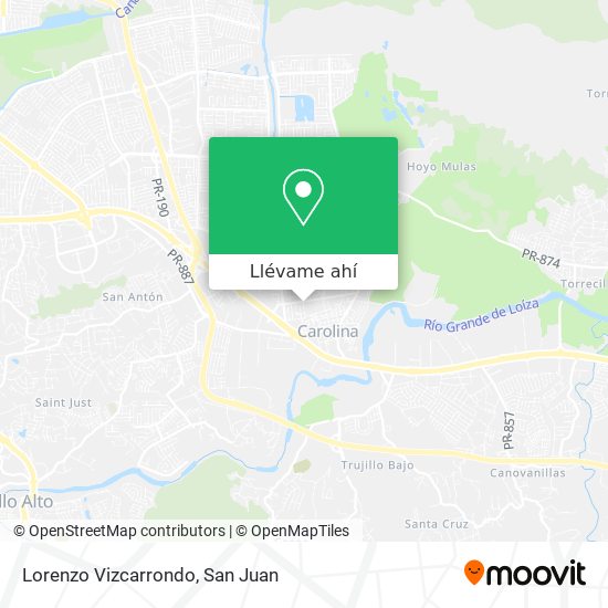 Mapa de Lorenzo Vizcarrondo