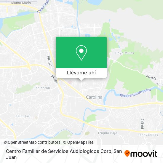 Mapa de Centro Familiar de Servicios Audiologicos Corp