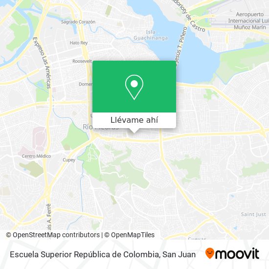 Mapa de Escuela Superior República de Colombia