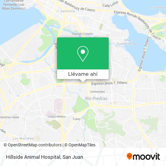 Mapa de Hillside Animal Hospital