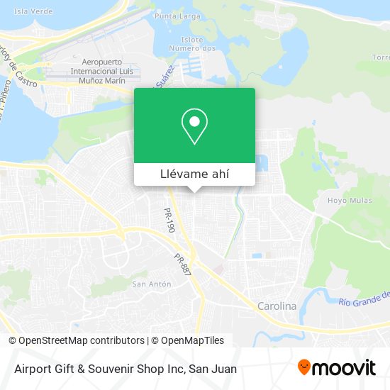 Mapa de Airport Gift & Souvenir Shop Inc