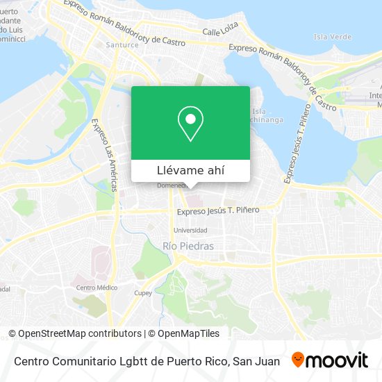 Mapa de Centro Comunitario Lgbtt de Puerto Rico