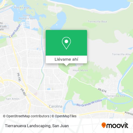 Mapa de Tierranueva Landscaping