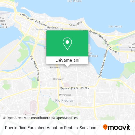 Mapa de Puerto Rico Furnished Vacation Rentals